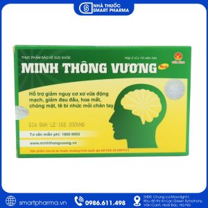 Viên uống Minh Thông Vương hỗ trợ tăng tuần hoàn máu, giảm đau đầu và chóng mặt