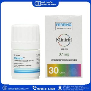 Minirin 0,1mg điều trị đái tháo nhạt trung ương, đái dầm và tiểu đêm