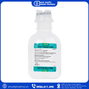 Dung dịch Natri Clorid 0.9% 100ml bổ sung nước và điện giải, phòng và điều trị thiếu hụt natri