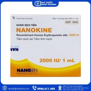 Dung dịch tiêm Nanokine 2000IU/ml điều trị thiếu máu
