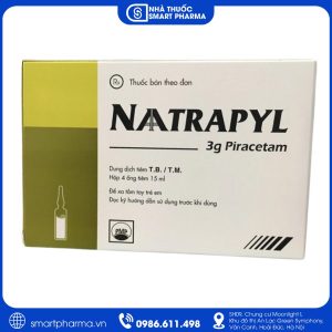 Dung dịch tiêm Natrapyl 3g điều trị di chứng tai biến mạch máu não và một số rối loạn thần kinh