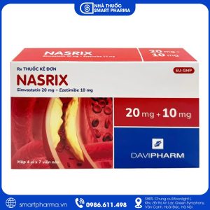 Viên nén Nasrix điều trị tăng cholesterol máu và rối loạn lipid máu hỗn hợp