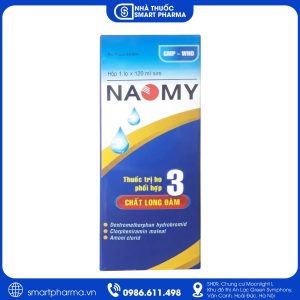 Siro Naomy 120ml hỗ trợ giảm ho do cảm lạnh, cảm cúm, ho khan và ho dị ứng