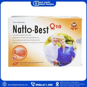 Viên uống Natto Best Q10 hỗ trợ tuần hoàn não, cải thiện suy giảm trí nhớ