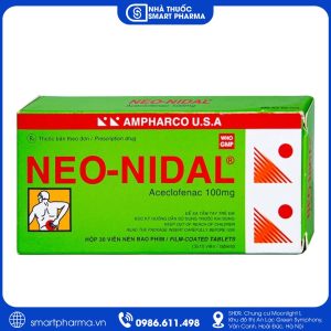 Viên nén Neo-Nidal 100mg điều trị đau, viêm sau chấn thương và phẫu thuật