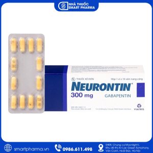 Thuốc Neurontin 300mg VIATRIS điều trị bệnh động kinh và đau dây thần kinh (1 vỉ x 10 viên)