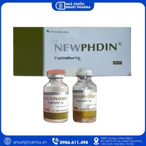 Thuốc Newphdin 1g điều trị nhiễm khuẩn đường hô hấp, tiết niệu, da và mô mềm