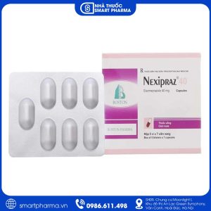 Viên nang cứng Nexipraz 40 điều trị trào ngược dạ dày - thực quản và loét dạ dày - tá tràng