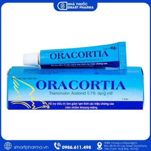 Thuốc mỡ Oracortia 0,1% giảm triệu chứng viêm khoang miệng, loét do chấn thương