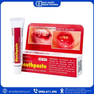 Gel bôi niêm mạc miệng Mouthpaste hỗ trợ giảm viêm và tổn thương niêm mạc miệng
