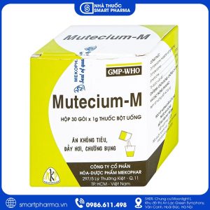 Thuốc bột uống Mutecium-M Mekophar điều trị buồn nôn, đầy hơi và khó tiêu sau ăn